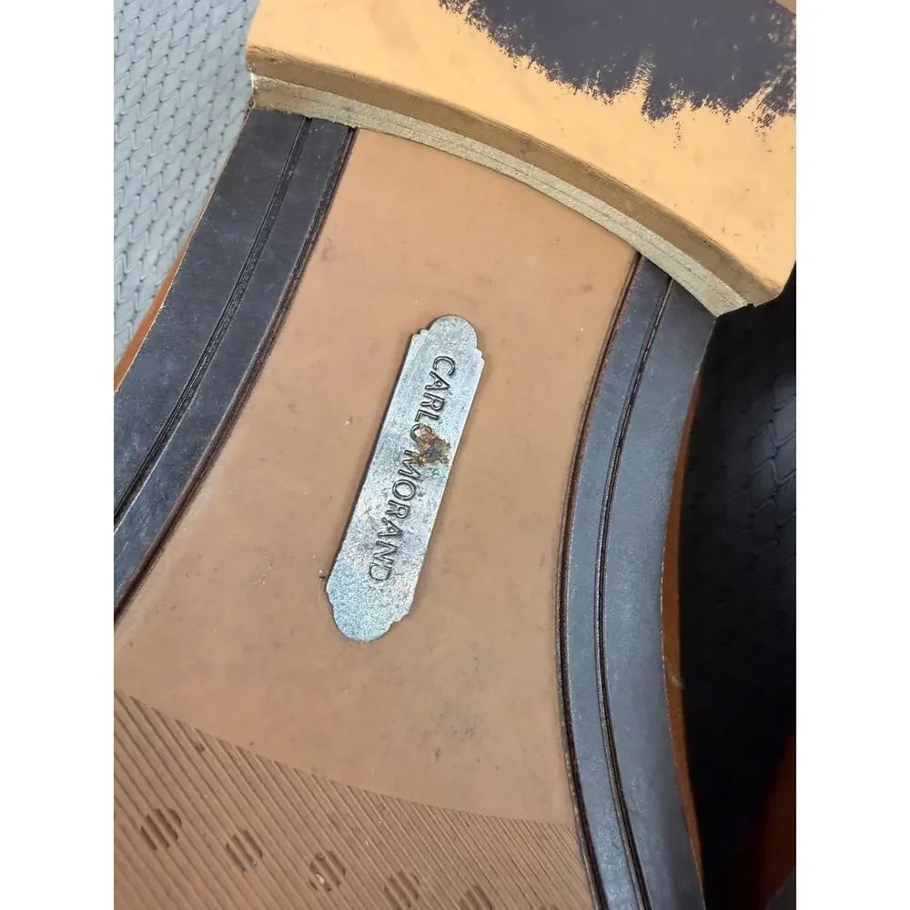 Carlo Morandi Shoes Mens Size 13D Brown Cap Toe Derby Dress Memory Foam 900D70